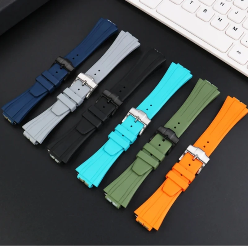 Para Casio GA-2100/2110/B2100 GM-2100/GBM2100 caja de metal de camuflaje modificada correa de reloj accesorios de correa de reloj de caucho flúor