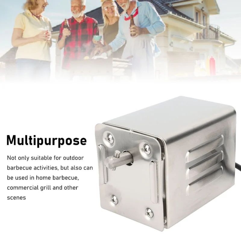 15W Grill Rotisserie Motor 50KG Load Bearing Auto Rotation Electric Barbecue Motor For Pig Chicken Goat Roaster 110V/220V