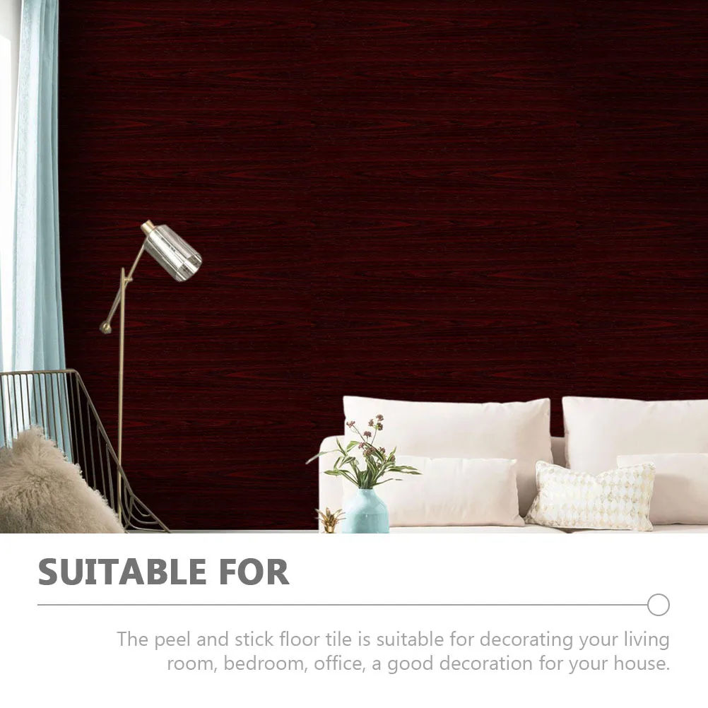 

Peel and Stick Waterproof Floor Sticker PVC Wood Grain Planks Removable Self Adhesive Floor Tile Sticker Easy Install Home Decor