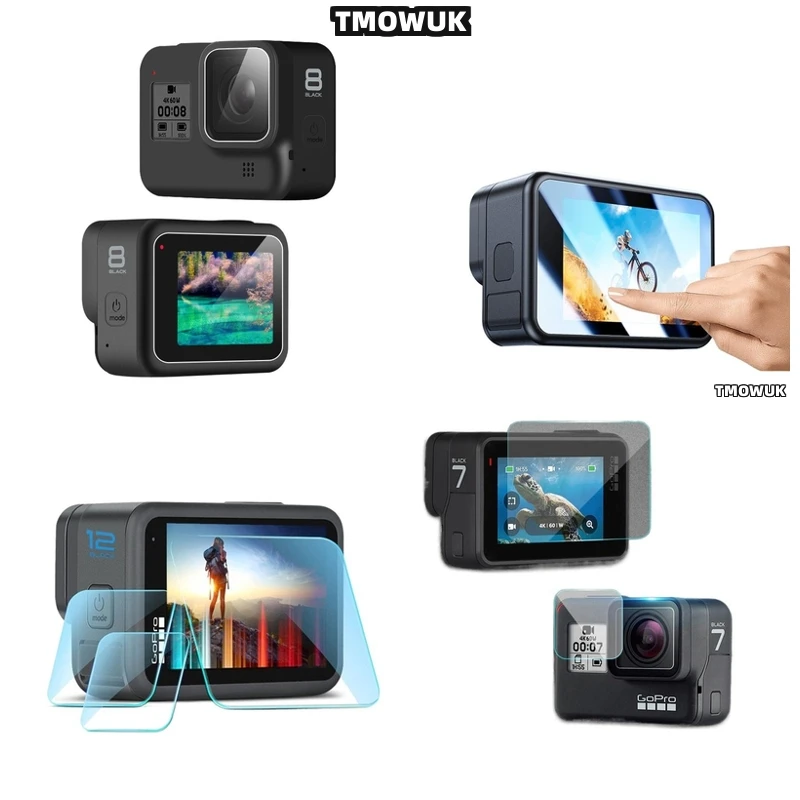 

For GoPro Hero12 11 10 9 Tempered Glass Screen Protector HD 9H Anti-Scratch Lens Guard Front Back Cover