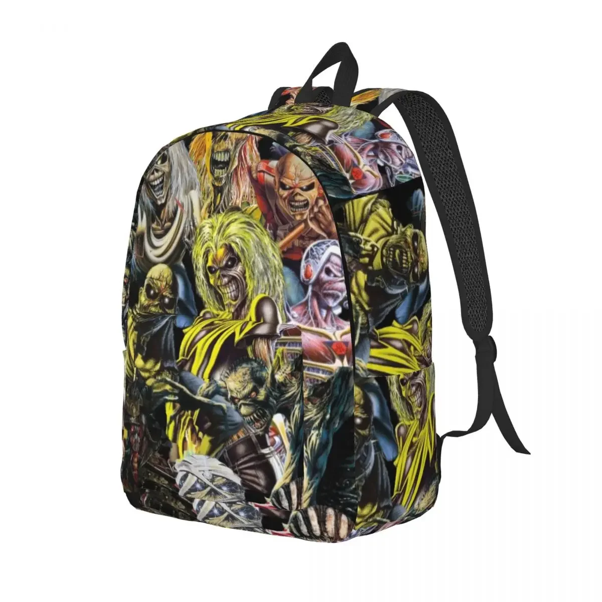 Iron Maidens Music Rock Heavy Metal Band Backpack for Men Women High School Hiking Daypack Laptop Computer Shoulder Bag Sports