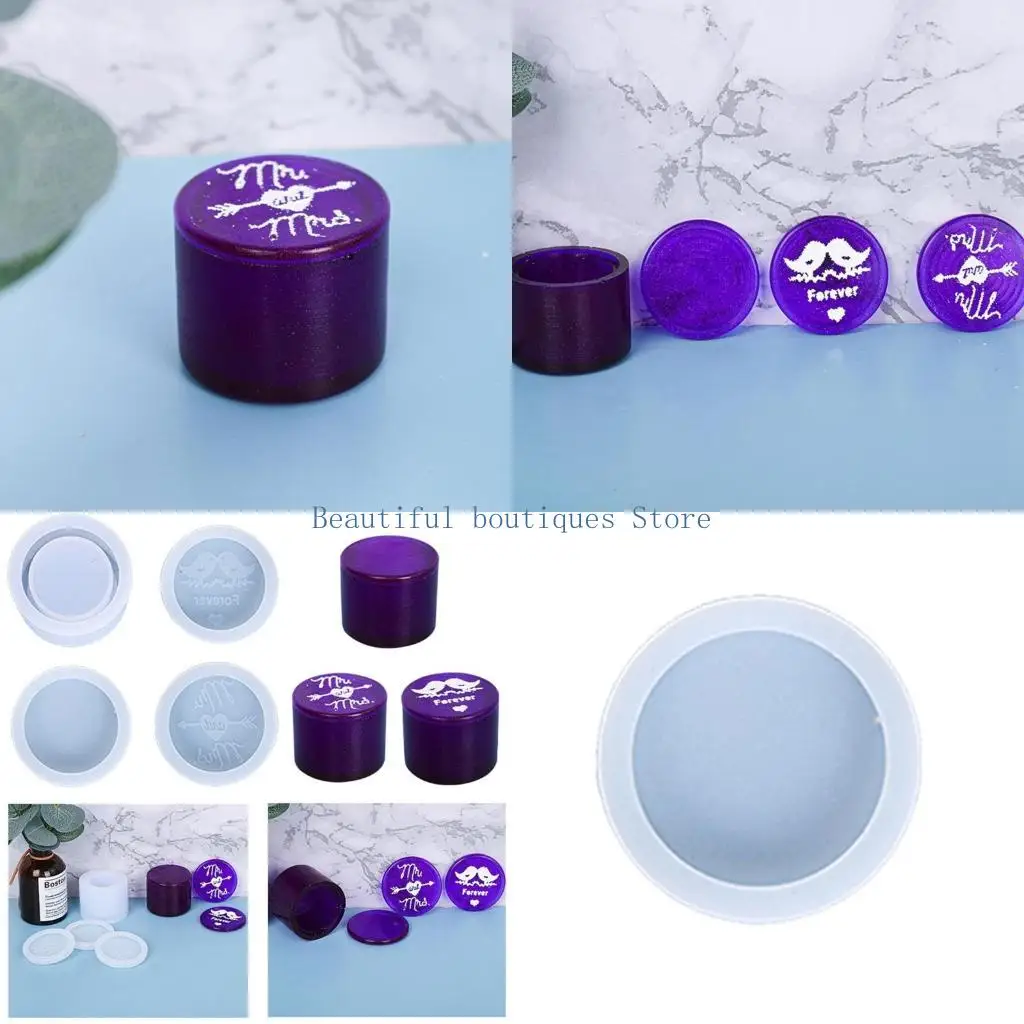 

U4LF Кольцевая коробка плесень ювелирной коробки для формы для хранения смолы силиконовая плесень