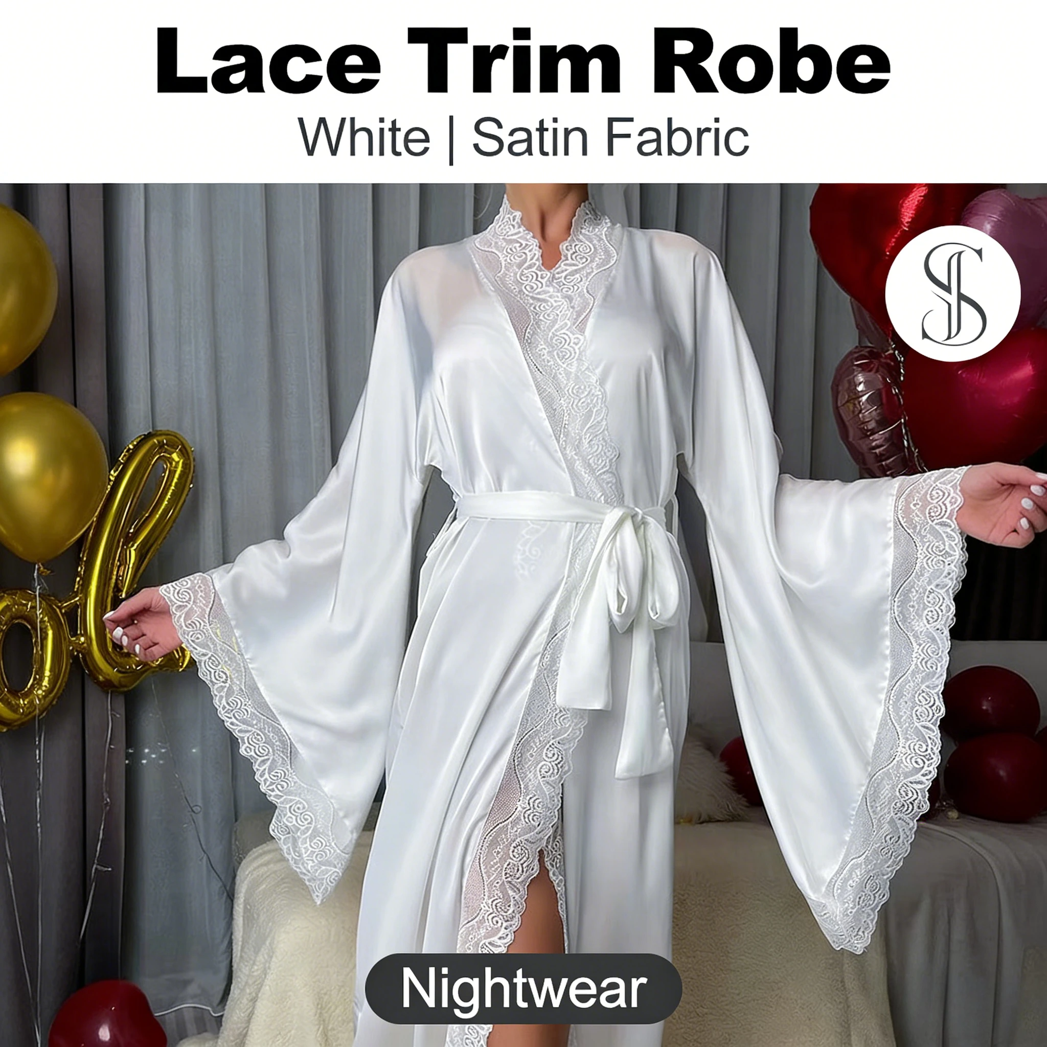 

Новая атласная пижама для женщин, кружевная легкая роскошная крутая ночная рубашка с длинными рукавами, халат, домашняя одежда для женщин