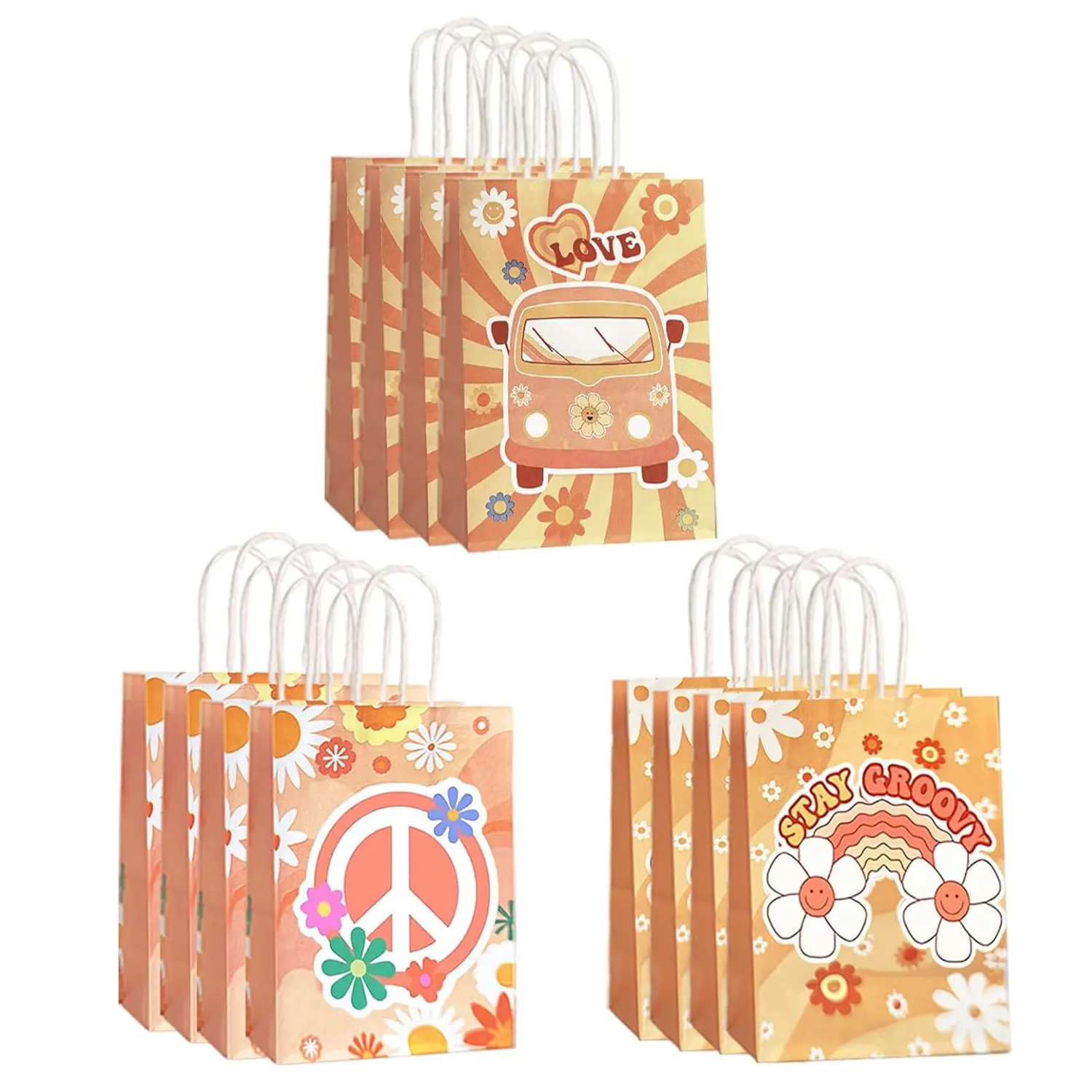 12/24 Stück Honigbienen-Geschenktüten mit Griffen, Bienenpapier, Süßigkeiten-Goodie-Beutel für Partygeschenke für Party-Dekoration, Geburtstag, Babyparty-Versorgung – Detail 8