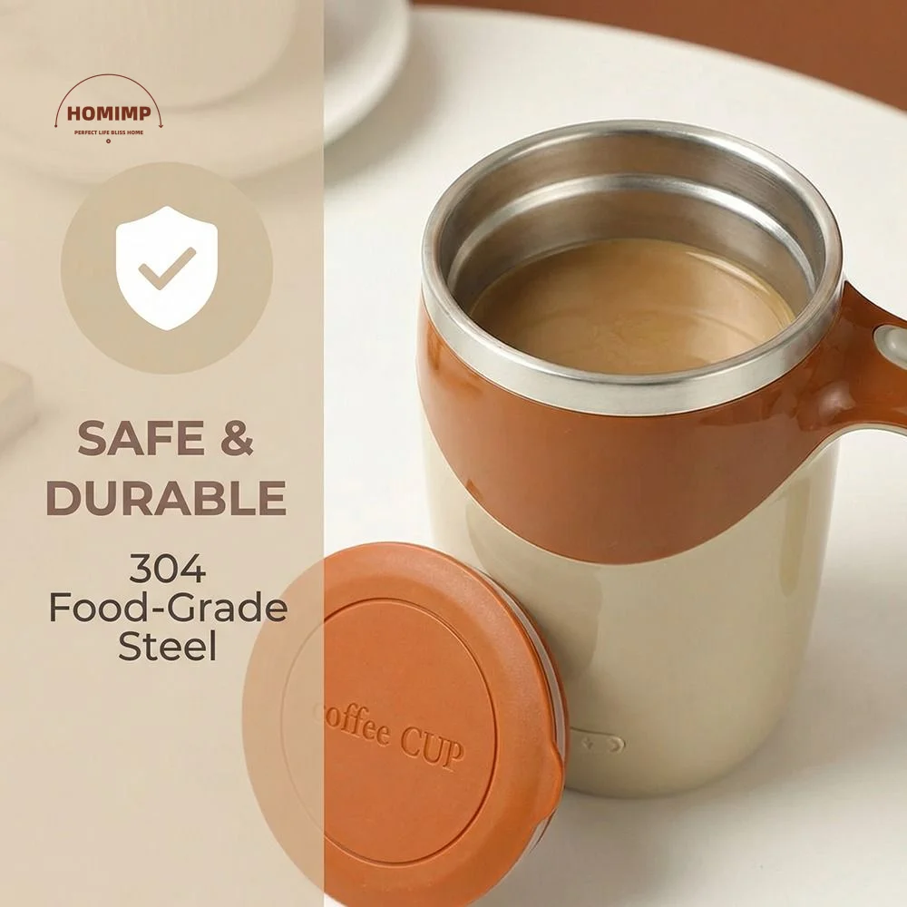 

Автоматическая кружка-миксер из нержавеющей стали, перезаряжаемая, объемом 400 мл, с крышкой, саморазмешивающаяся