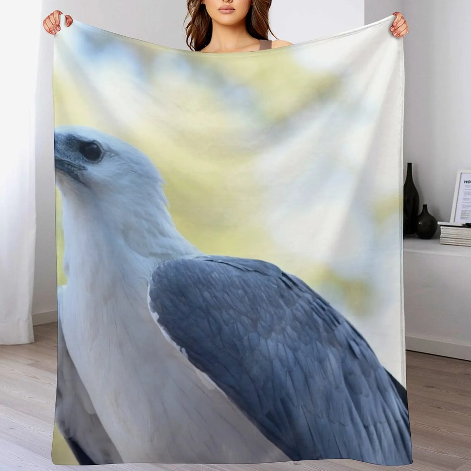 Maraki, Whitea??bellied Sea-Eagle Throw Blanket Luxury Brand warm for winter Blankets