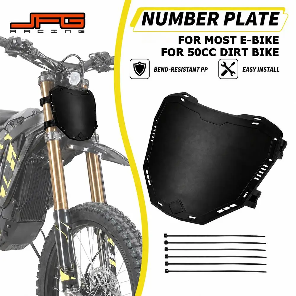Front License Number Plate For SURRON Lightbee E-Ride Pro Talaria Q20 Yozma IN10 Universal 50cc Dirt Bike Motorcycle Accessories