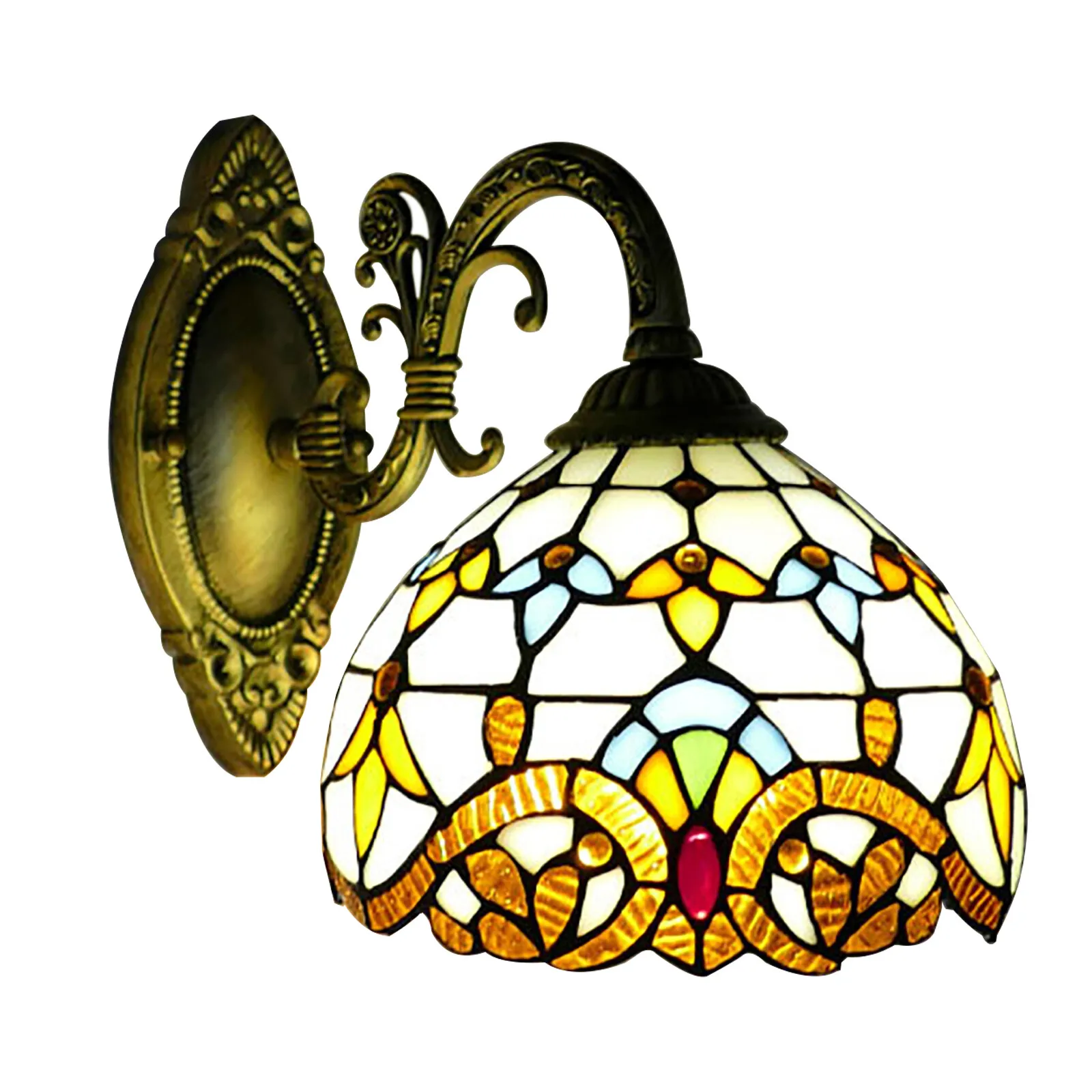 Tiffany Style Wall Light Stained Glass Shade Sconce Lamp Indoor Lighting Fixture