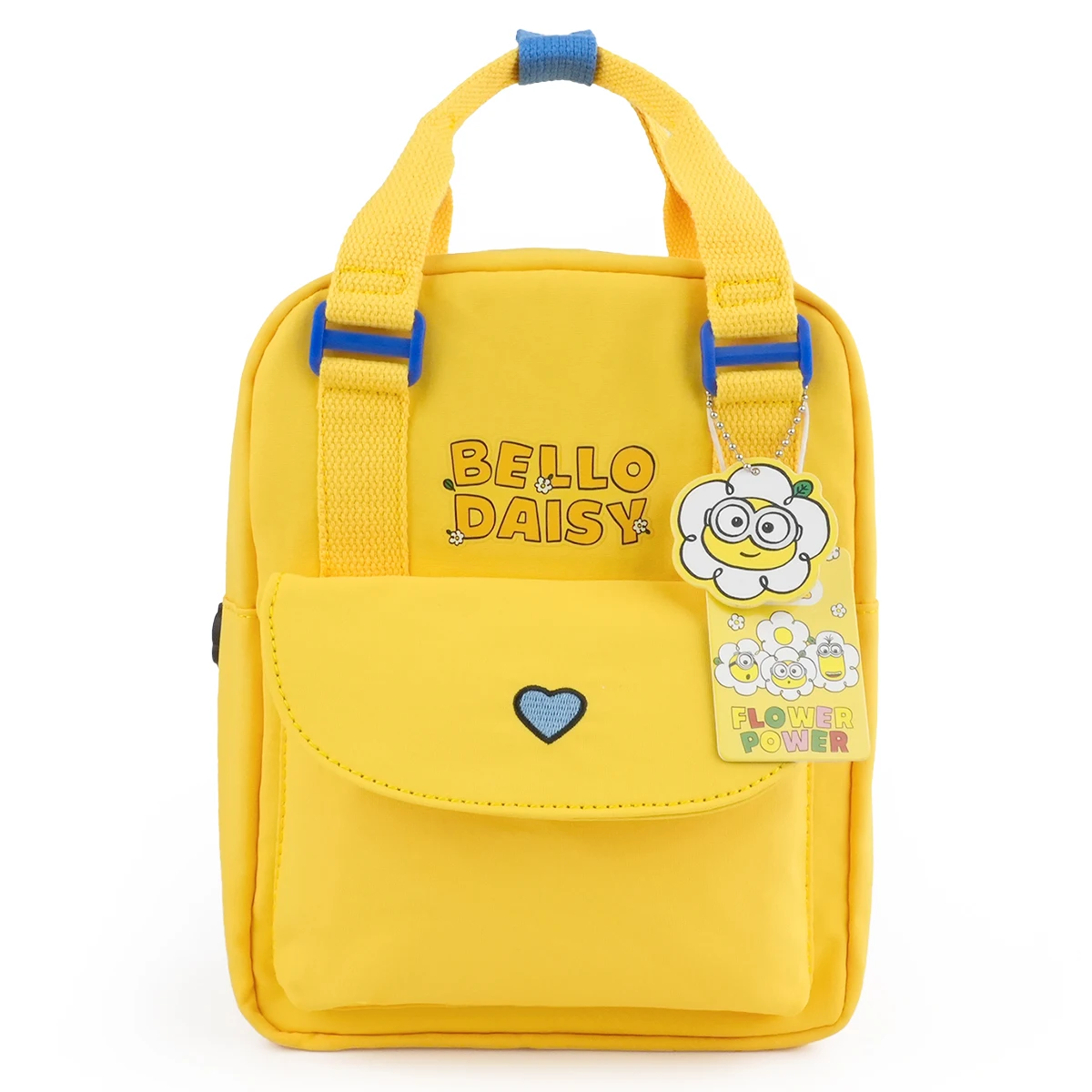 miniso-正規品-ミニオンズ-ベロ-デイジー-バックパック-sサイズ-–-かわいい黄色の子供用バッグ、花柄、学校用軽量デイパック
