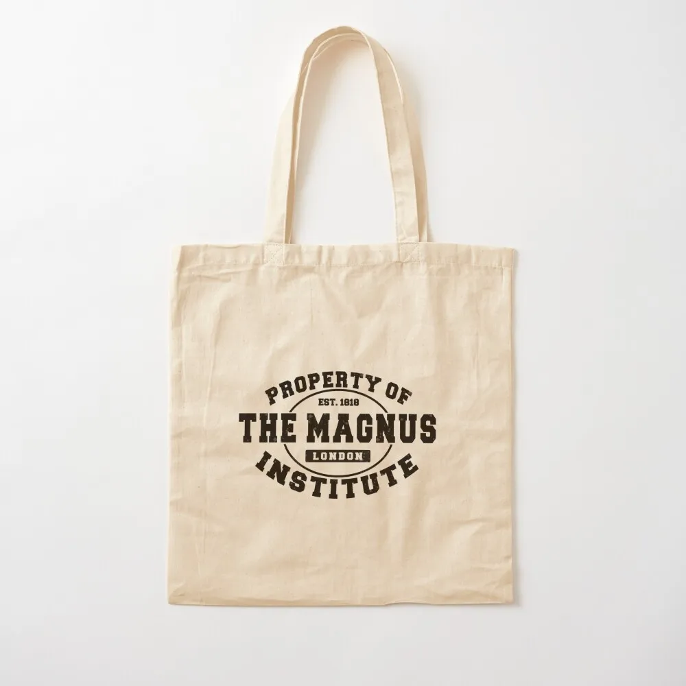 

Varsity Magnus Archives Logo - Black Tote Bag bag luxury women Shopper bag reusable grocery bags Canvas Tote