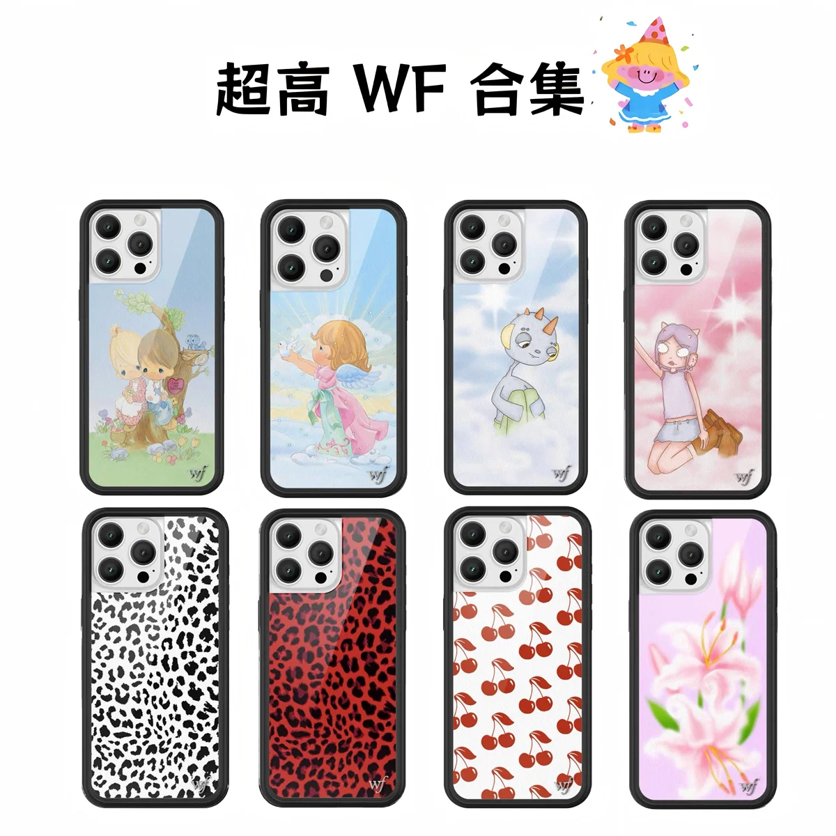 

New Wildflower ins transparent Phone Case for iPhone 16 15 14 13 12 Pro Max WF Cartoon Cat Boys Girls Cover Funda 16Plus case