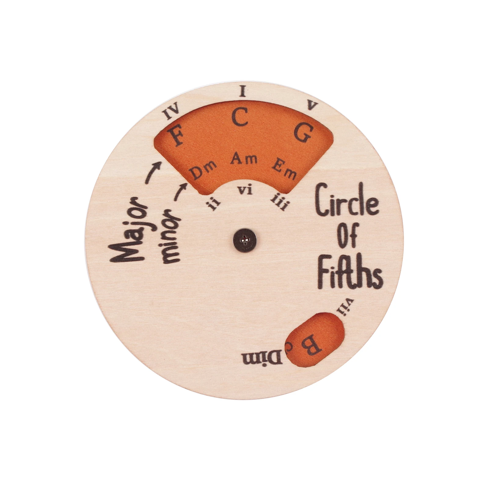 Wooden Melody Tool Round Circle of Fifths Wheel Melody Chord Music Transpose Accessories Music Theory Learning Tool For Beginner
