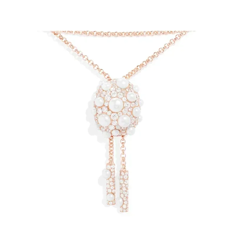 LI KI 925 Silver New September 2023 Color Diamond Pearl Earrings Necklace Bracelet Ring For Women Luxury Designer Jewelry view 3