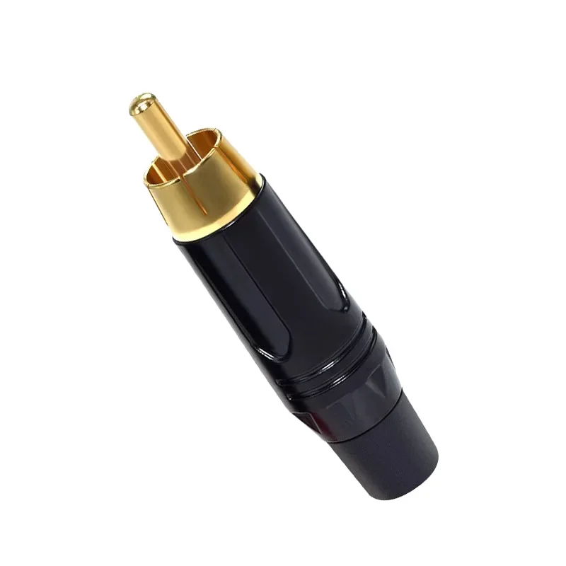 4/8/16/48PCSRCA Plug  Musical Sound  Adapter Connectors Coaxial Cable Audio Jack Gold Plug Male No Solder Connector Speaker