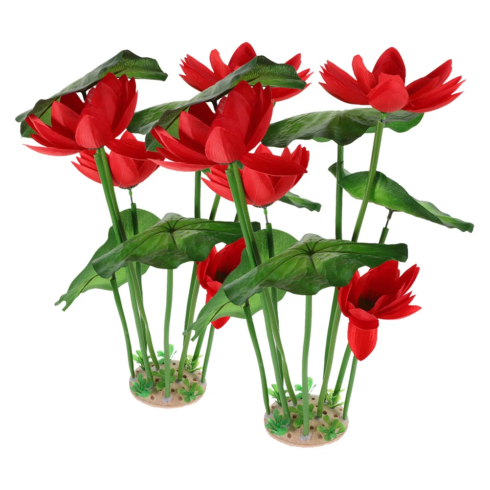 

2Pcs Artificial Aquarium Plants Water Grass Scaping Realistic Plastic Fish Tank Decorations Versatile Safe Sturdy Home Use