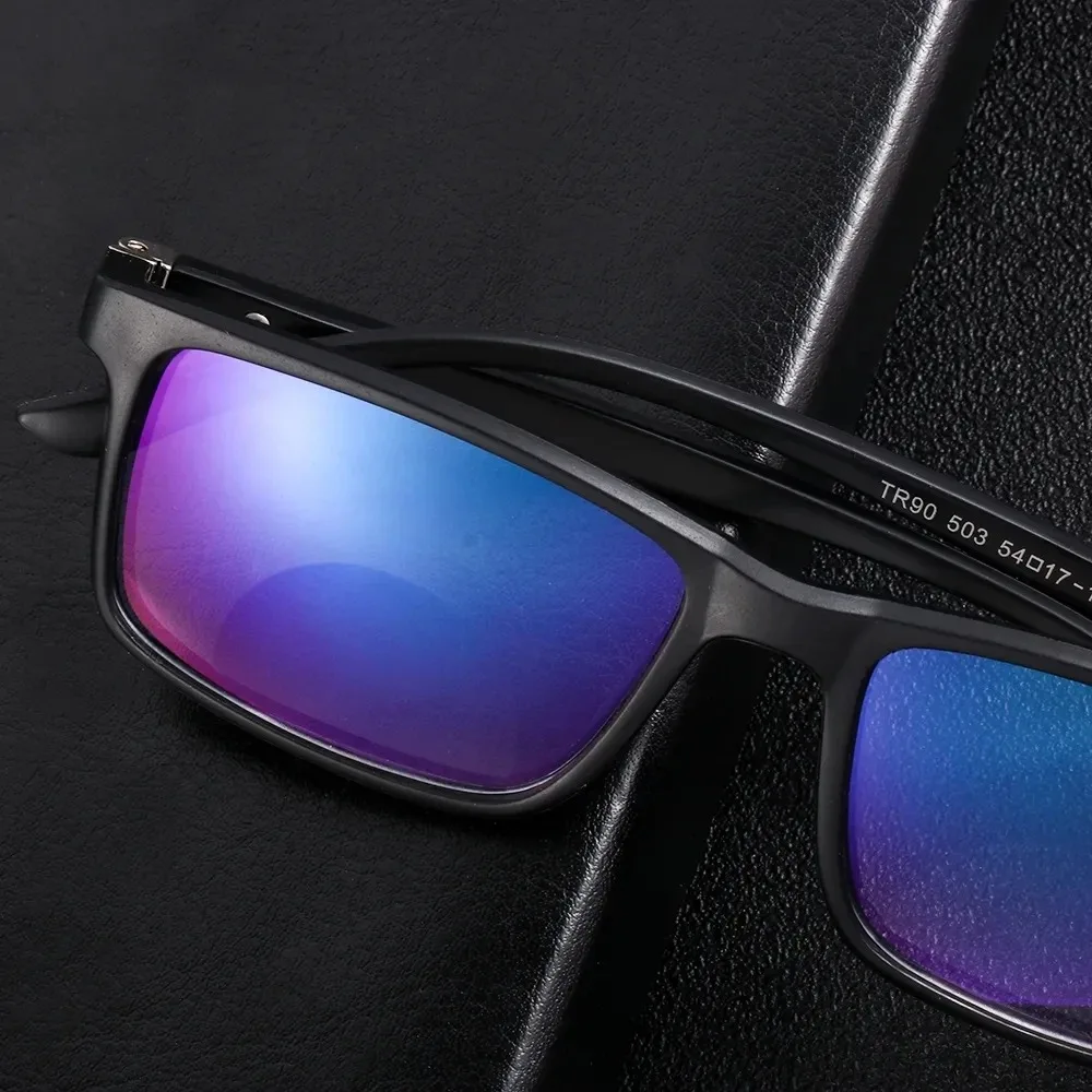 Bifokale Progressive Lesebrille Männer Blau Licht Blockieren Multifokale Brillen Ultraleichte Licht Brillen + 3,5 + 4,0 – Detail 5