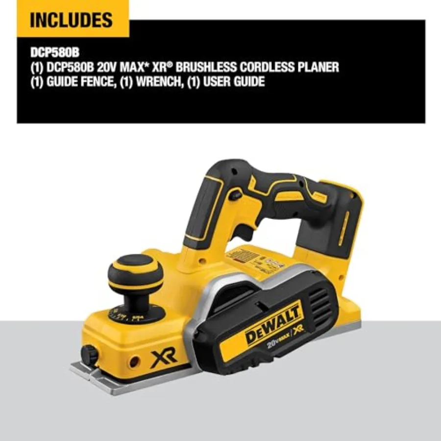 20V MAX Planer, 30, 000 Cuts Per Minute, 2 mm Cut Depth, Brushl Motor, Bare Tool Only DCP580B