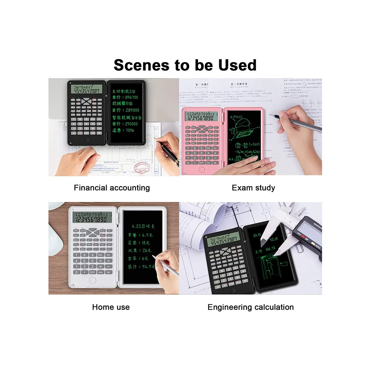 

Scientific Calculators, 12-Digit LCD Display Pocket Office Desktop Calculator for Home School Meeting and