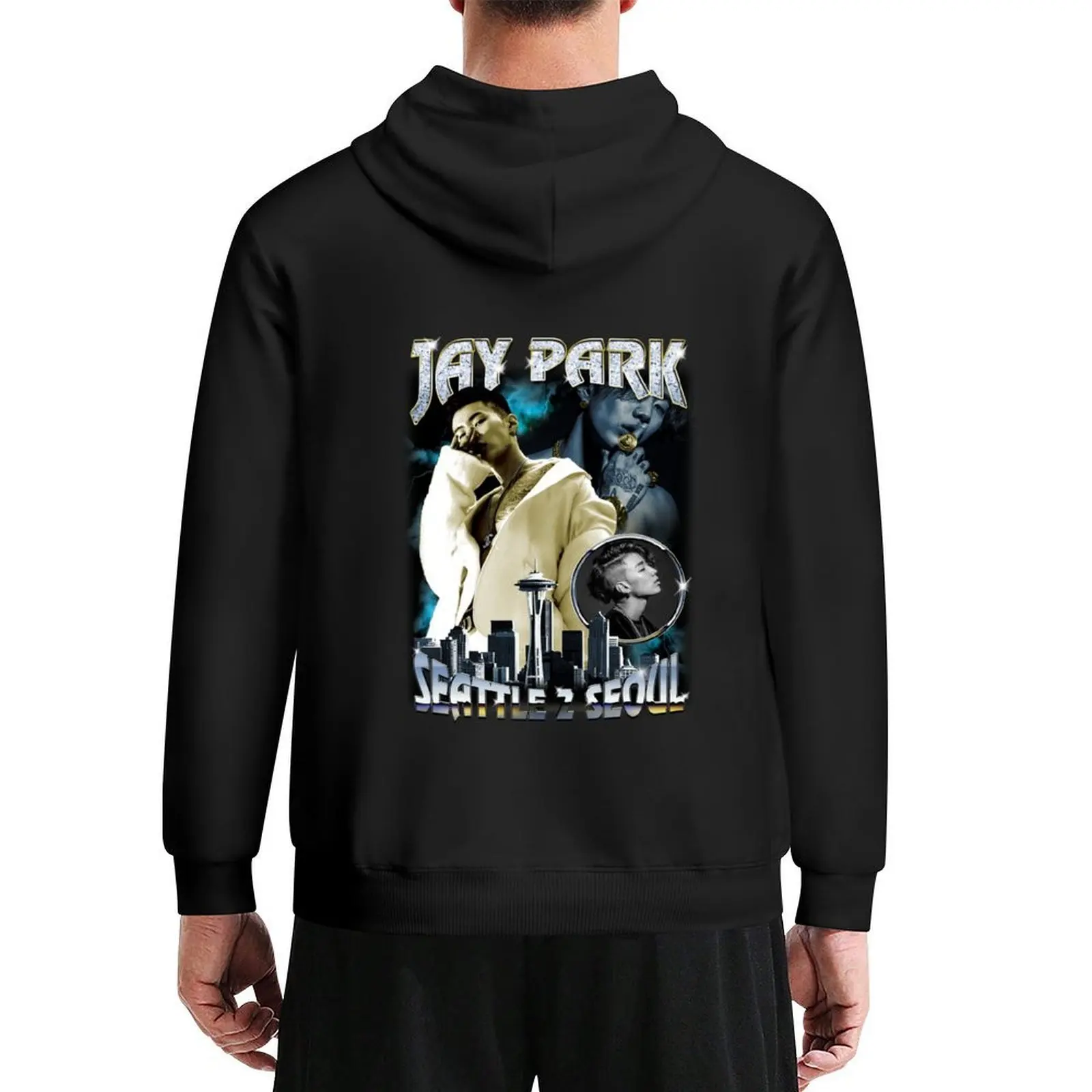 

Jay Park - Seattle 2 Seoul - Vintage Bootleg Hoodie men's autumn clothes blouse men wear oversized hoodie