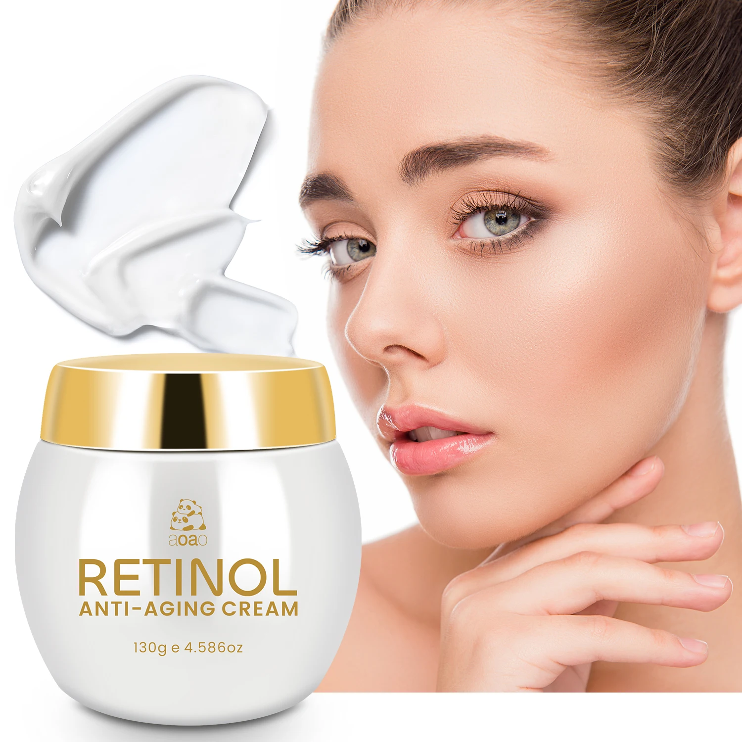 Facial moisturizing cream of retinoprotic wrinkles contains collagen, hyaluronic acid, aloe deep moisturizing