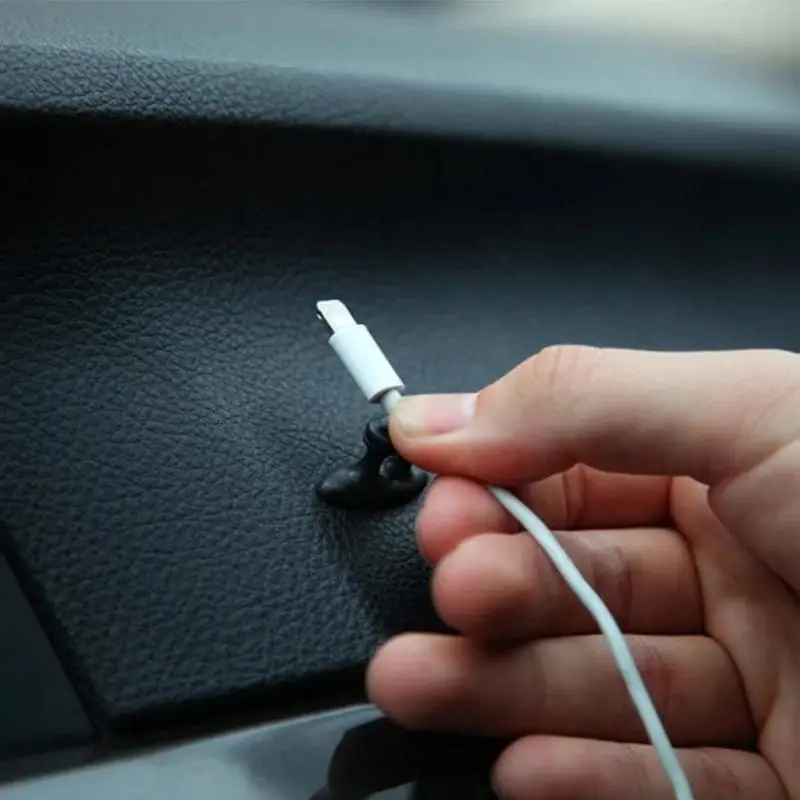 8-teiliges Set für die Auto-Armaturenbretter: Telefonladekabel-Organizer, Kopfhörer-Kabelhalter, Klemmenhalter, Auto-Innenzubehör – Detail 6