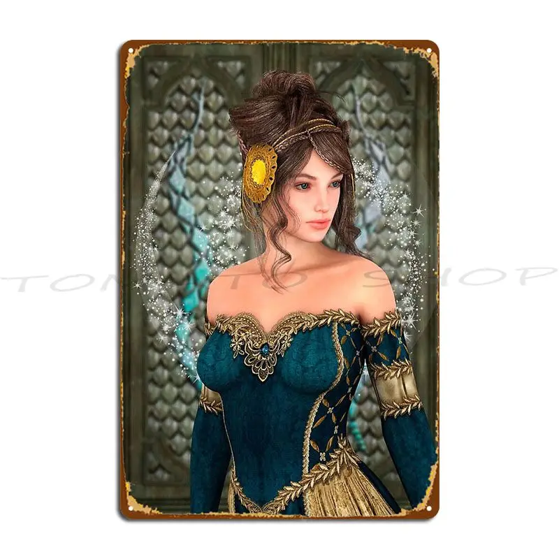 Young Princess Protea Steampunk Warrior Princess Metal Signs Wall Decor Bar Club Party Wall Decor Customize  Tin Sign Poster