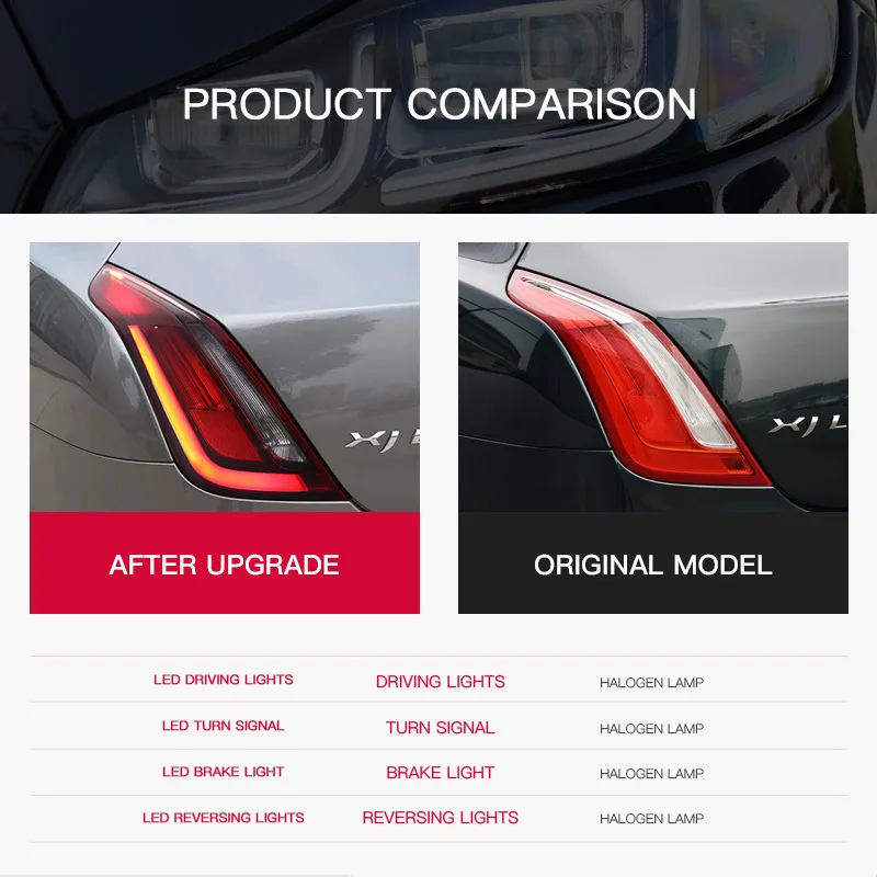 

Автомобильные задние фонари для Jaguar XJ XJL 2010-2018: Светодиодные задние фонари XJL, ДХО, стоп-сигналы, фонари заднего хода