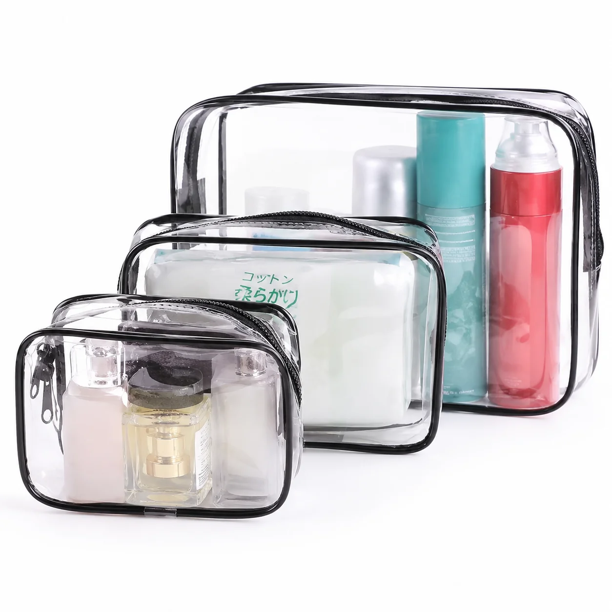 Clear Toiletry Bag Waterproof PVC Cosmetic Bag Transparent Travel Makeup Organizer for Women Bath Storage Packing Accessories