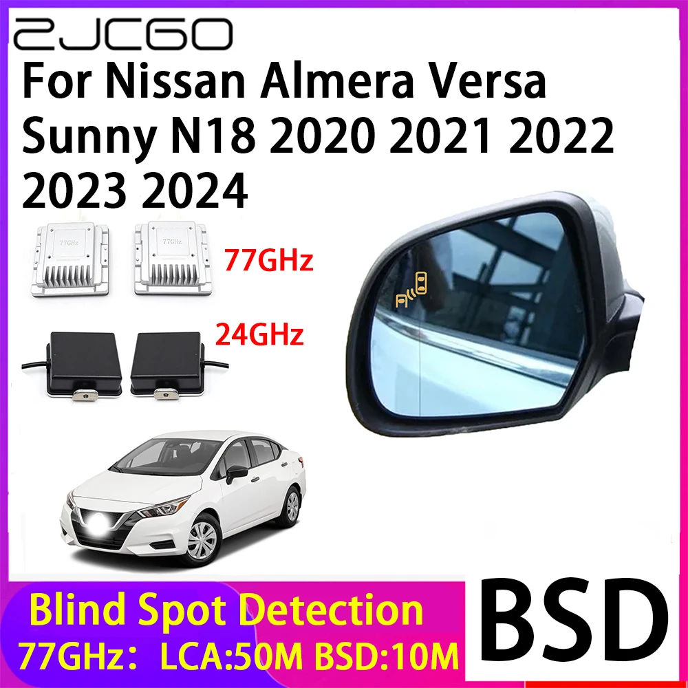 

ZJCGO Car Blind Spot Detection BSD Mirror Rear Radar Detection System for Nissan Almera Versa Sunny N18 2020 2021 2022 2023 2024