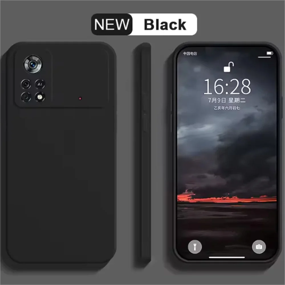 Silikon Plain Protector Gummi Abdeckung Für Xiaomi Poco M4 Pro 4G Fall Für Xiaomi Poco M3 Pro 5G für Xiaomi POCO M5 M6 Pro4G Abdeckung