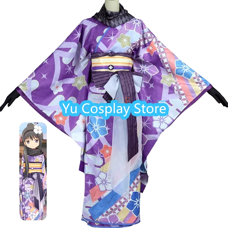 Akemi Homura Cosplay Costume Anime Puella Magi Madoka Magica Cosplay Kimono Dress Party Suit Halloween Uniforms Custom Made