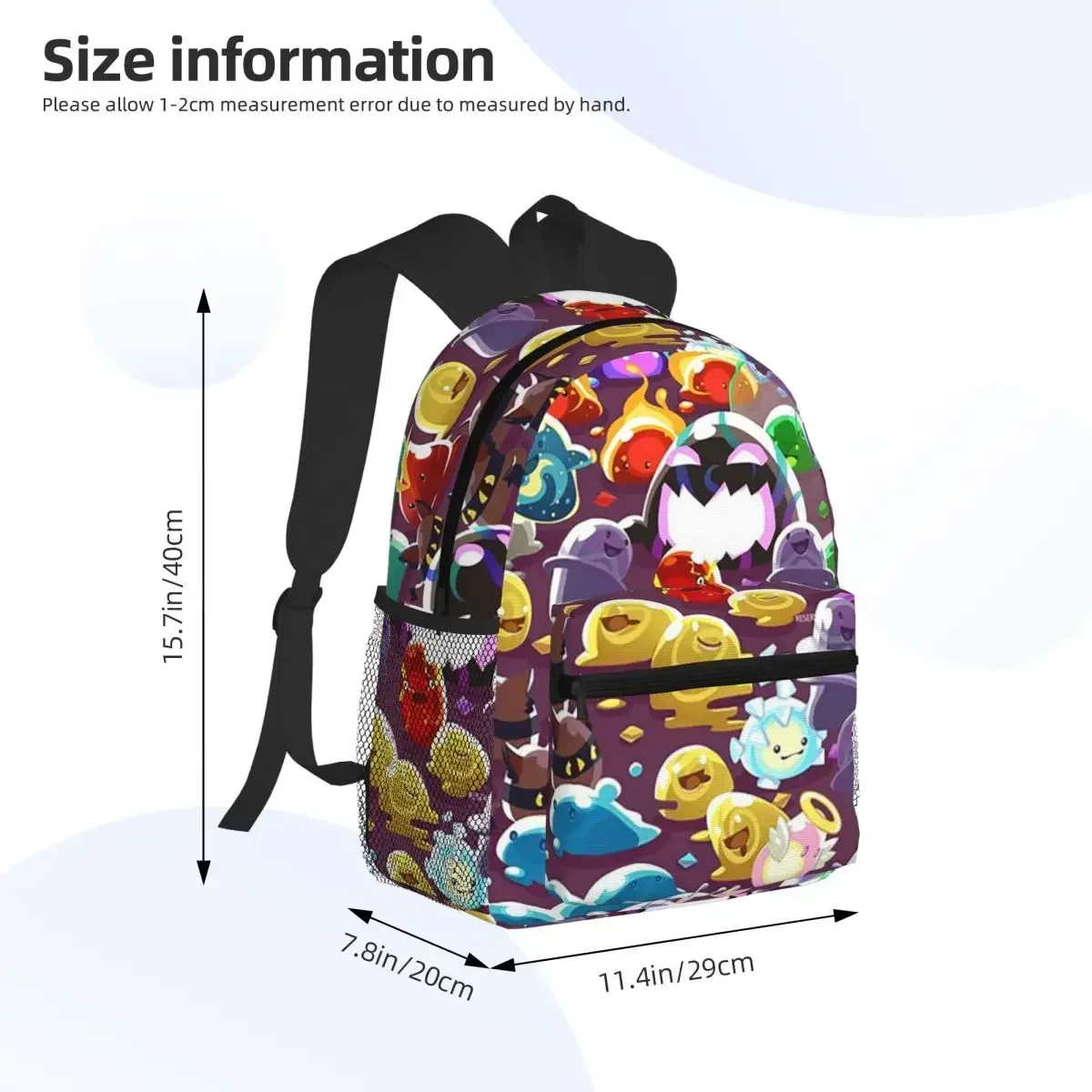 Custom Bag Slime Rancher Cartoon Game Anime Cute Student Backpack School Bag Hiking Travel Daypack For Men Women Bookbag Shoulde