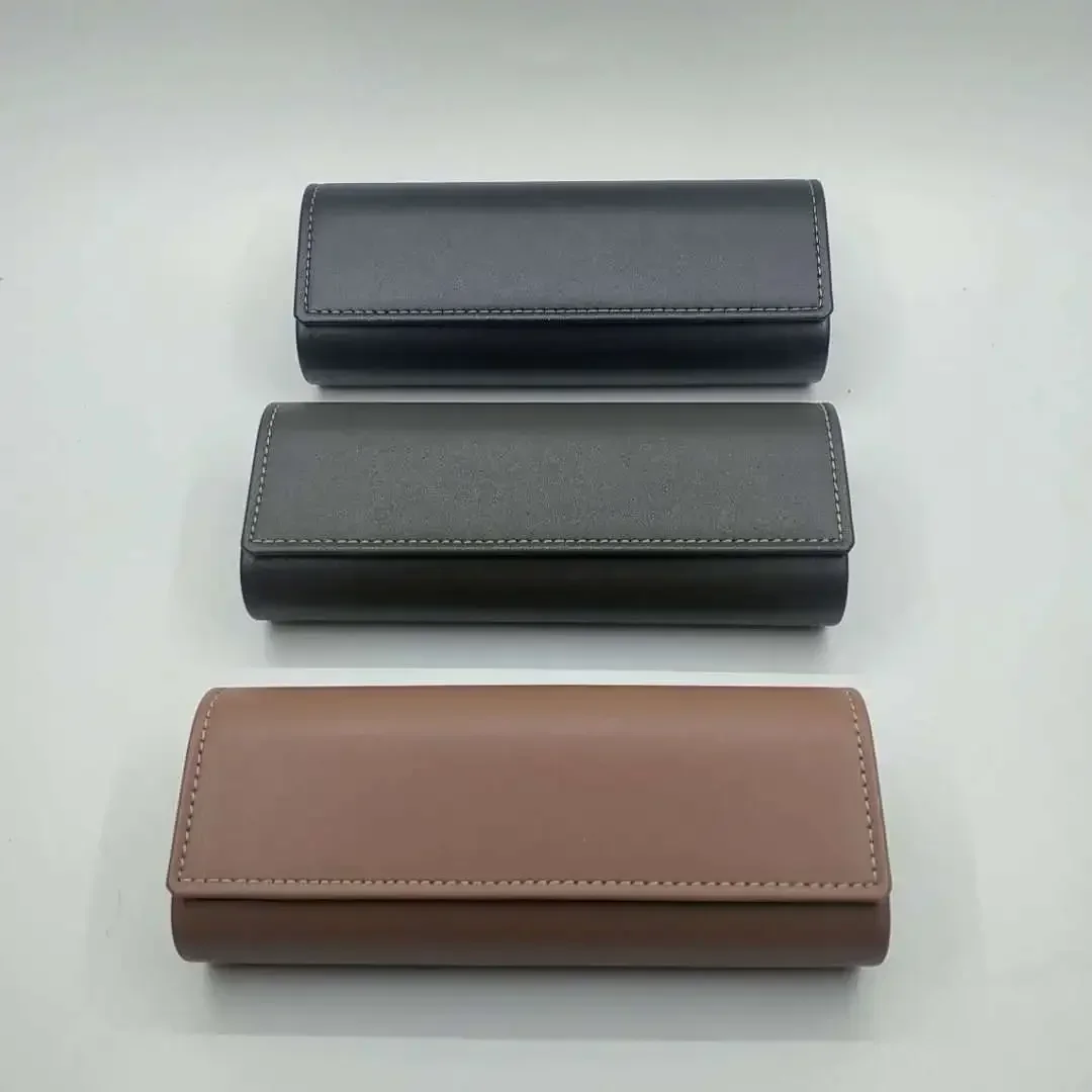 New Myopia Leather Glasses Case Leather Sunglasses Case for Women Eyeglasses Case Sun Glasses Pouch Solid Eyewear Accessories