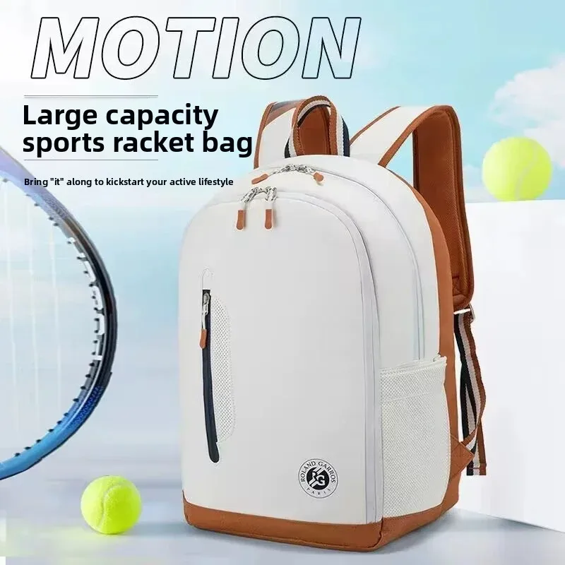 2026 New W Tennis Racquet Backpack French Open Joint Large Capacity Backpack Outdoor Sports Compartment Badminton Bag