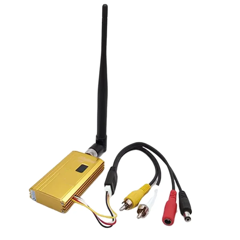 ไร้สายเครื่องส่งสัญญาณ FPV + ตัวรับสัญญาณ 1.2 Ghz 1500 MW 8CH AV Sender TV Audio Video Transmitter สําหรับ QAV250 250 FPV Quadcopter