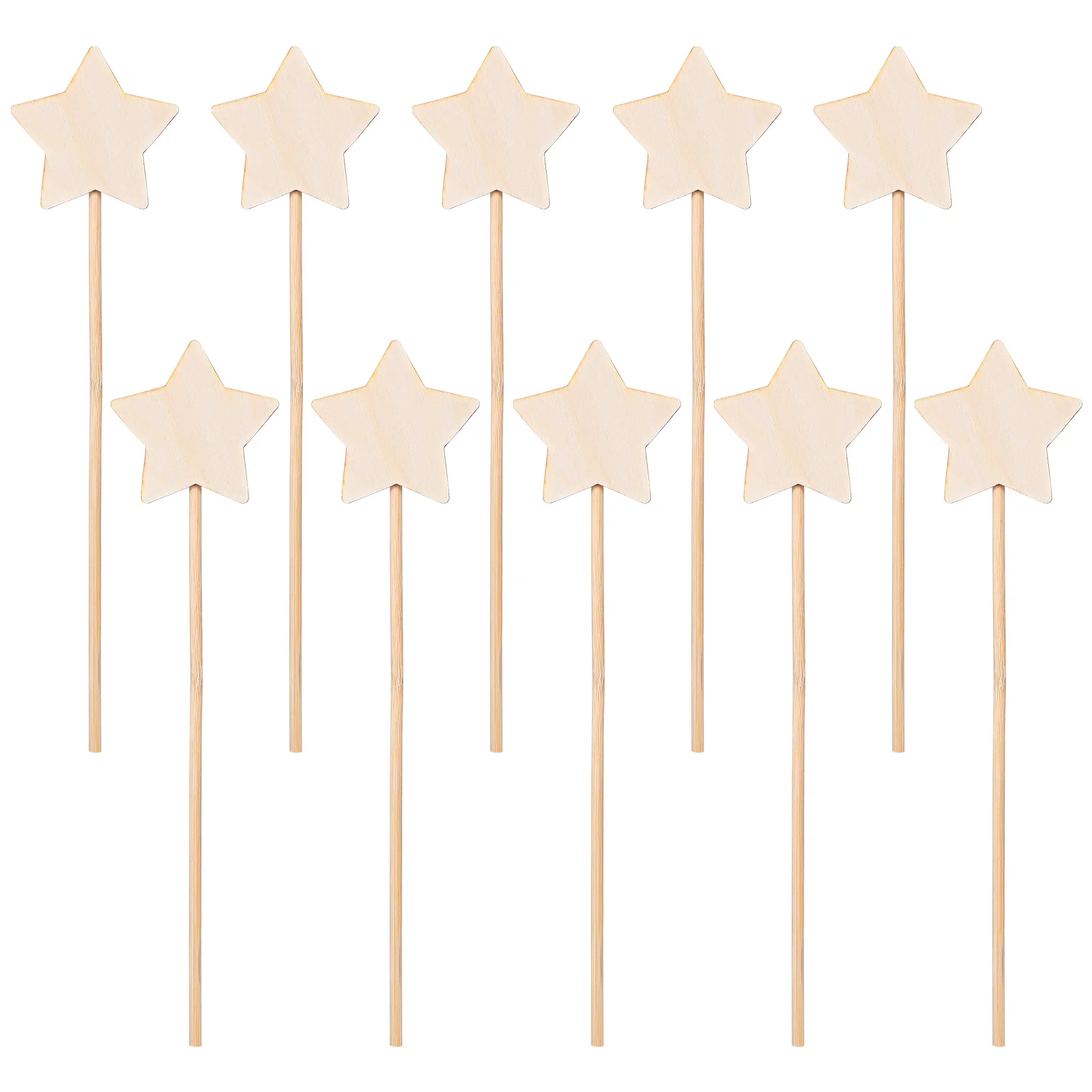 10 قطع من أعواد الجنية الخشبية غير المطلية على شكل نجوم يمكنك صنعها بنفسك ألعاب للأطفال لحفلات أعياد الميلاد والأنشطة الحرفية