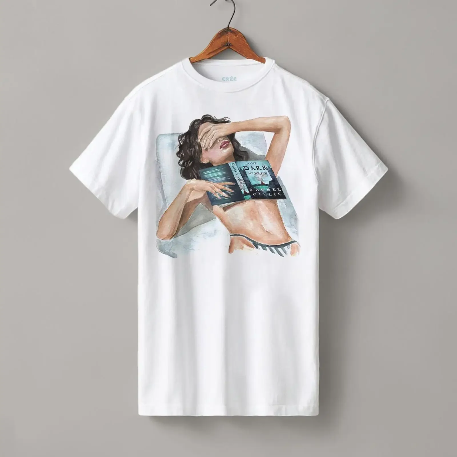 One Dark Window book heavyweight t shirt hair skin options vintage Washed Slightly Comfortable designer clothes Stylish homme