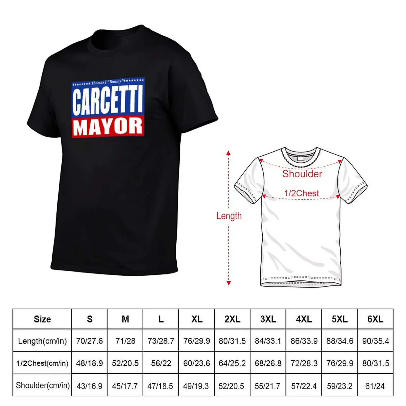 Carcetti for Mayor T-Shirt Large Size Casual Tee Shirt
