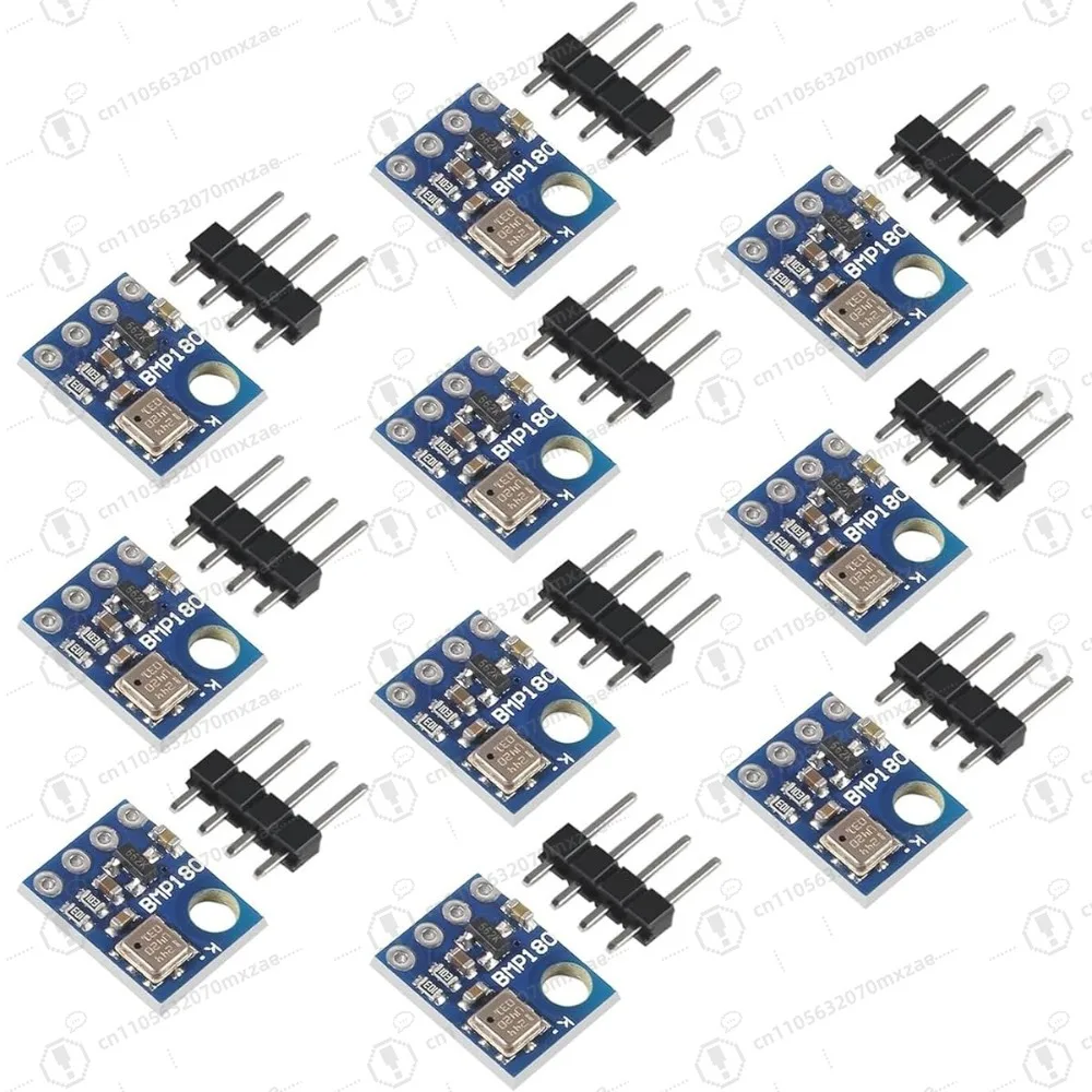 10 Pcs GY-68 BMP180 Digital Pressure Sensor Modules, High Precision Barometer with I2C Interface for Arduino MCU
