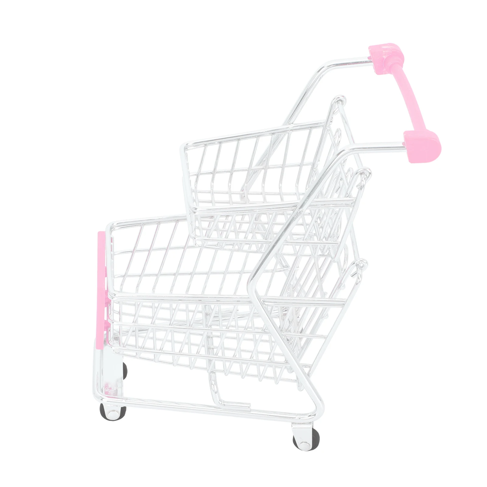 

Mini Trolley Carts Snack Basket Food Holder Abs Storage Kitchen Service Toy Cart Fried Food Holder Trolley Adornment Mini Cart