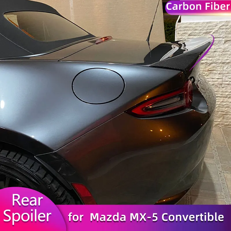 

Carbon Fiber Rear Trunk Spoiler Wings for Mazda MX-5 Convertible 2-Door 2022 Car Racing Rear Spoiler Boot Lid Wing Lip