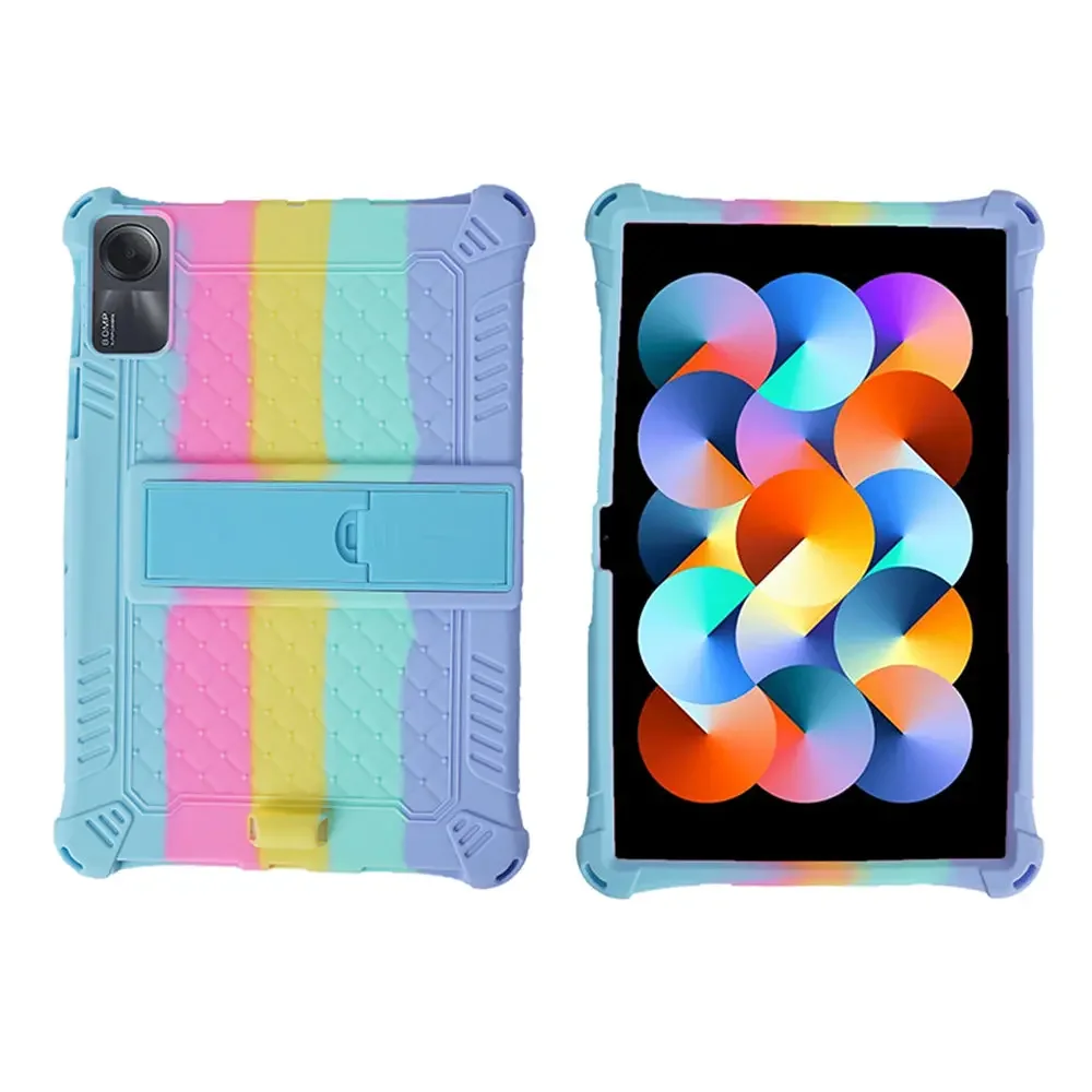 Soft Silicone Kickstand Case For Xiaomi Redmi Pad SE 11inch 2023 Kids Safe Shockproof Tablet Cover Funda