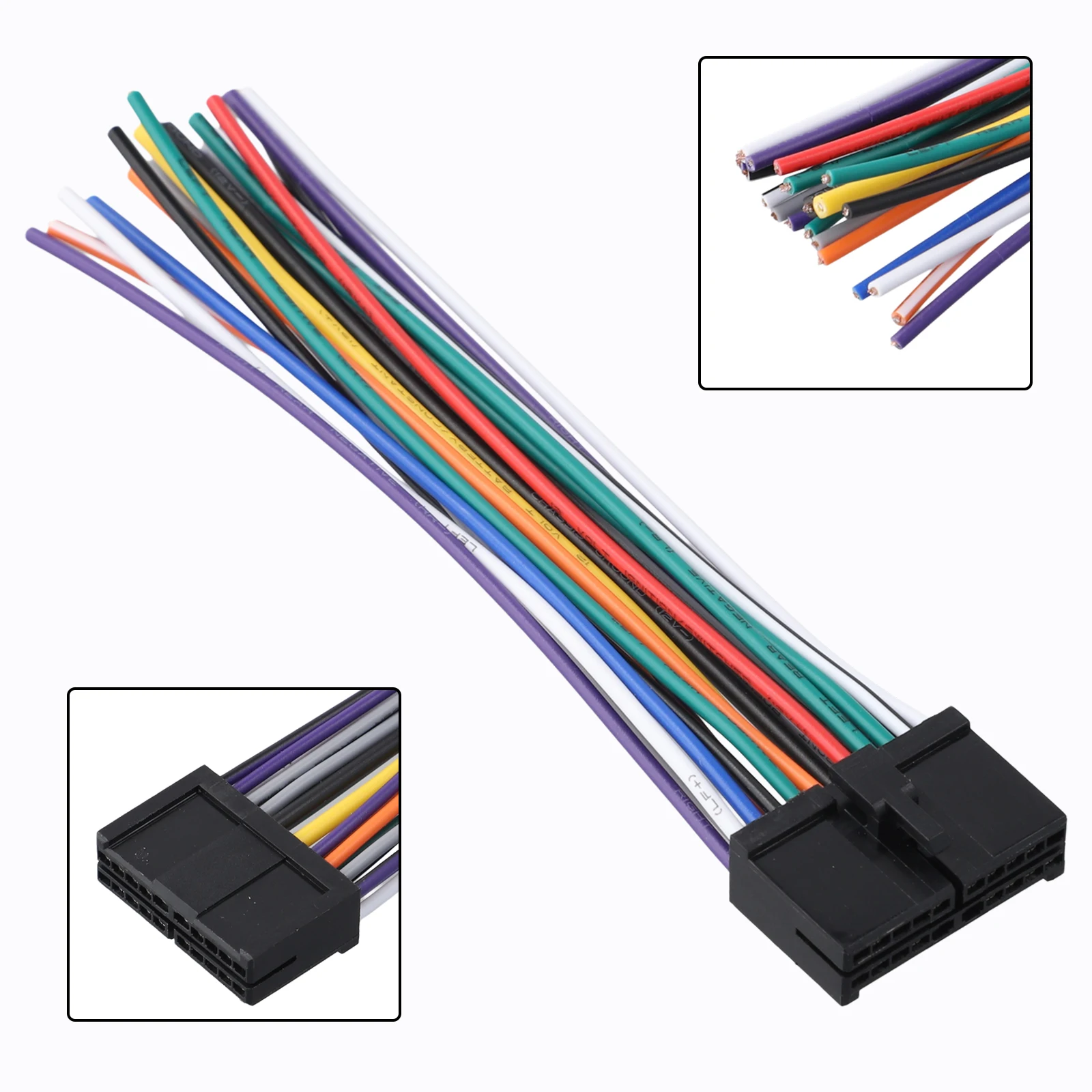 

20pin Practical Radio Wire Harness Suitable For Most Car Radios T-plug 8-12V Adapter Cable Power Cord Practical