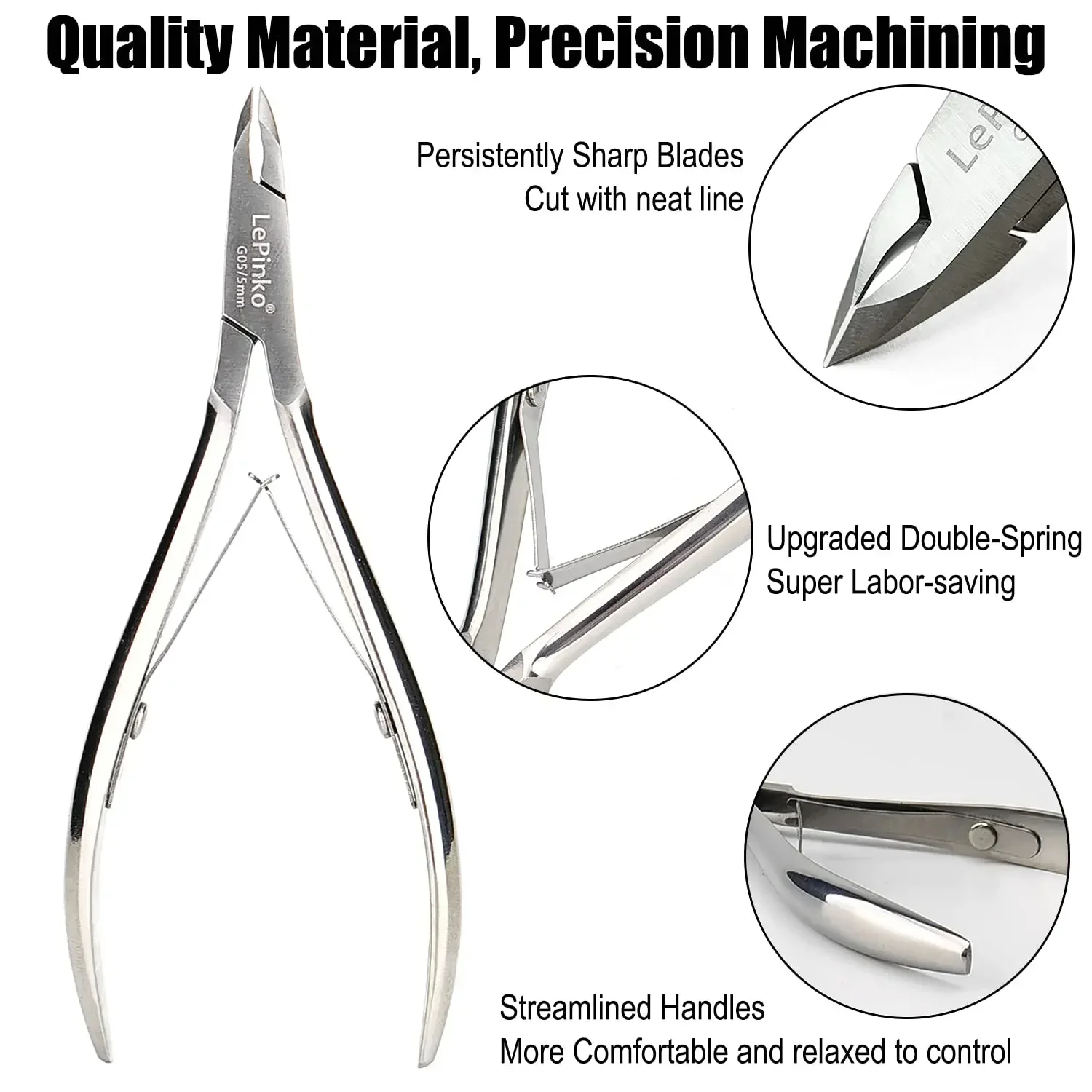 

Professional Cuticle Trimmer , Super Clipper, Labor-saving Cuticula Remover for Fingernail Toenail, Manicure Pedicure Tool for