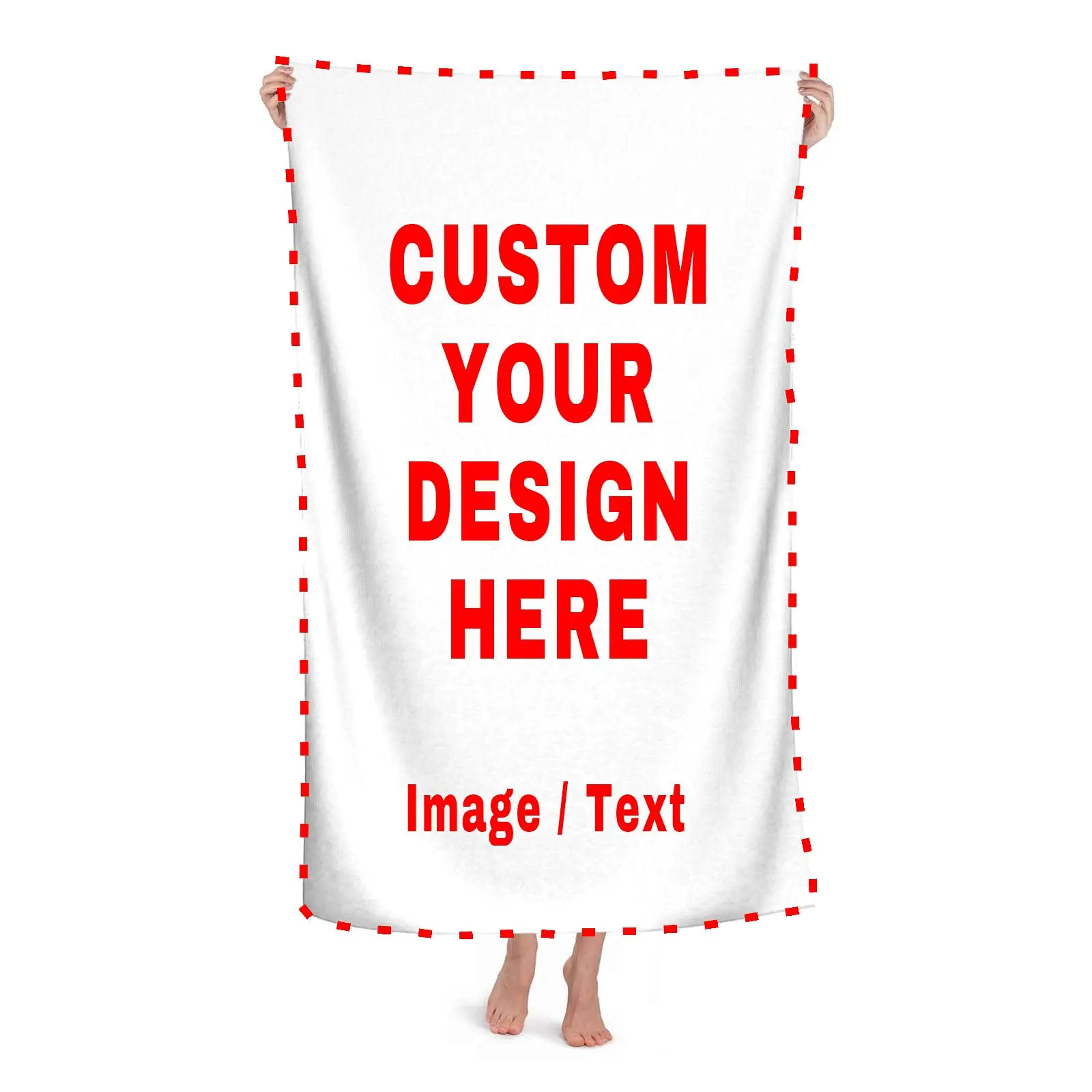 Custom Oversize Beach Towels,Personalized Absorbent Bath Towel, Pool Towels for Bathroom, Camping, Gym, Travelling, Swimming