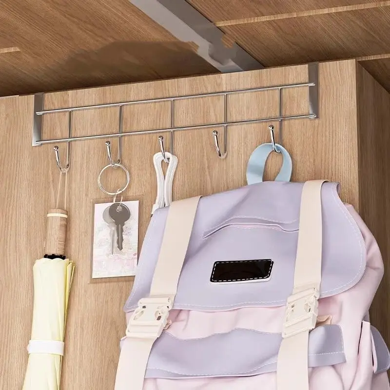 No Drill Over Door Hooks Heavy Duty Waterproof Space Saving Wall Hanger Organizer for Coat Bag Hat Kitchen Bathroom Laundry Room view 3