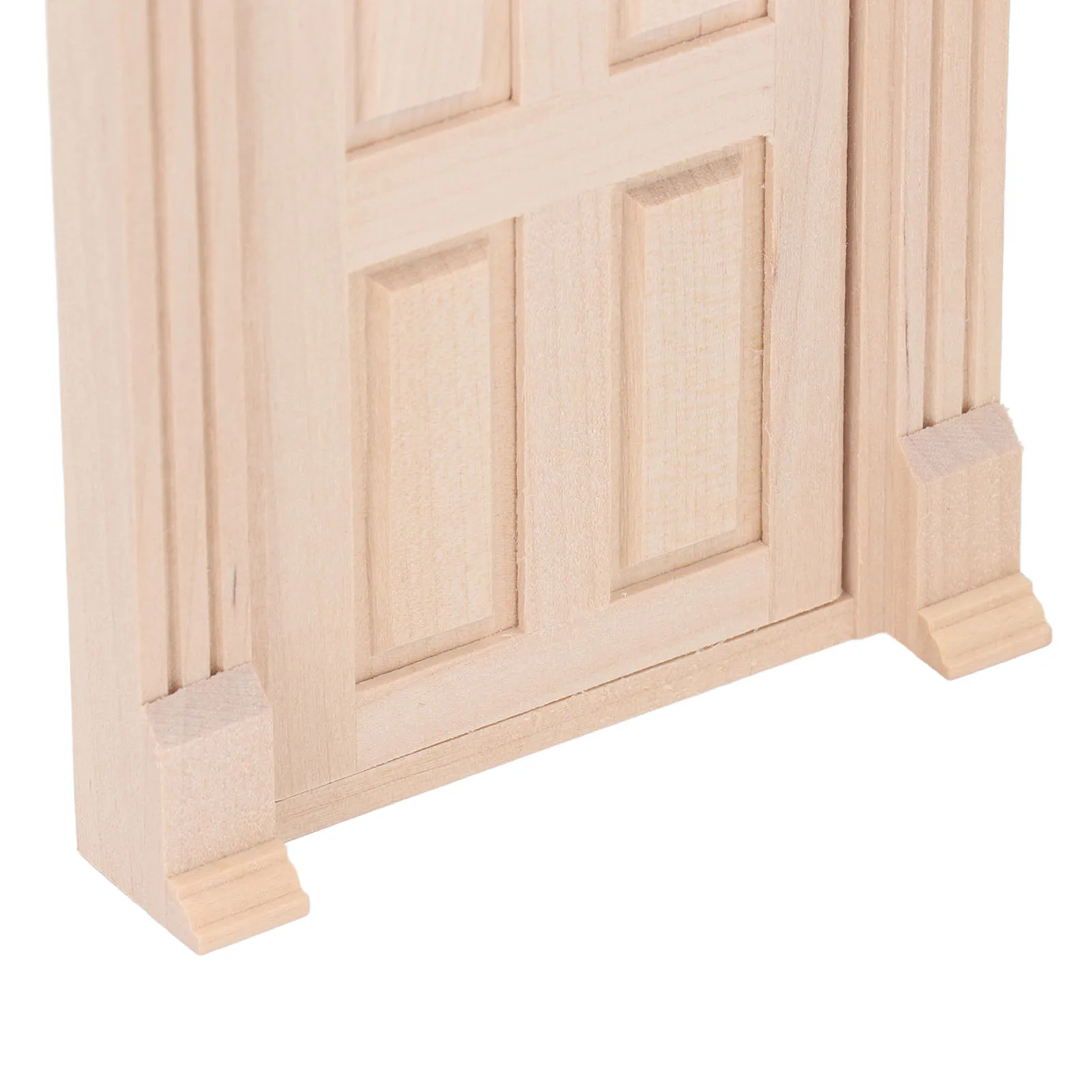 ZK30 1:12 pannello porta in legno miniatura casa delle bambole 6 telaio porta griglia mobili non verniciati accessori casa delle bambole