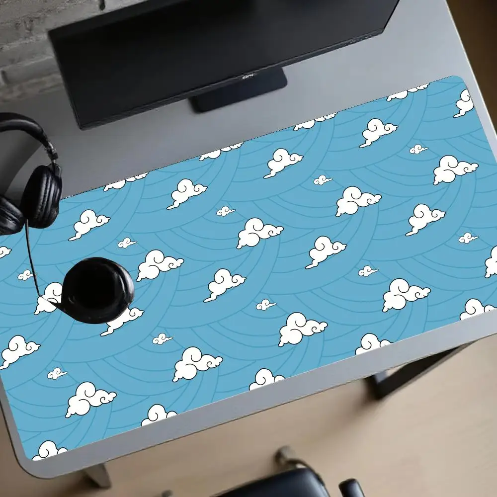 Blue waves auspicious clouds Gaming Mats Pc Accessories Mouse Pads Desk Interior Mousepad Gamer Decoration Mouse Mat Playmat