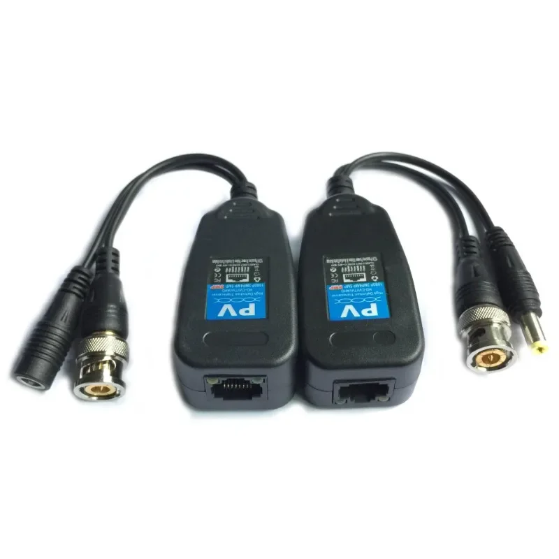 Transceiver for CCTV Security Surveillance Camera System, 8MP HD BNC Video Power Balun Audio to RJ45 Connector, HD - CVI/TVI/AHD