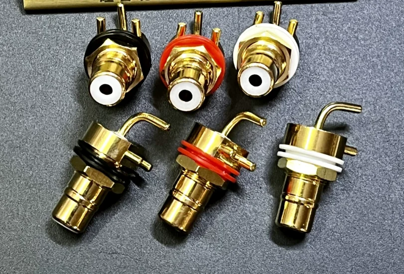4pcs/lot High quality 0581RCA gold-plated audio input/output socket DAC decoder free shipping